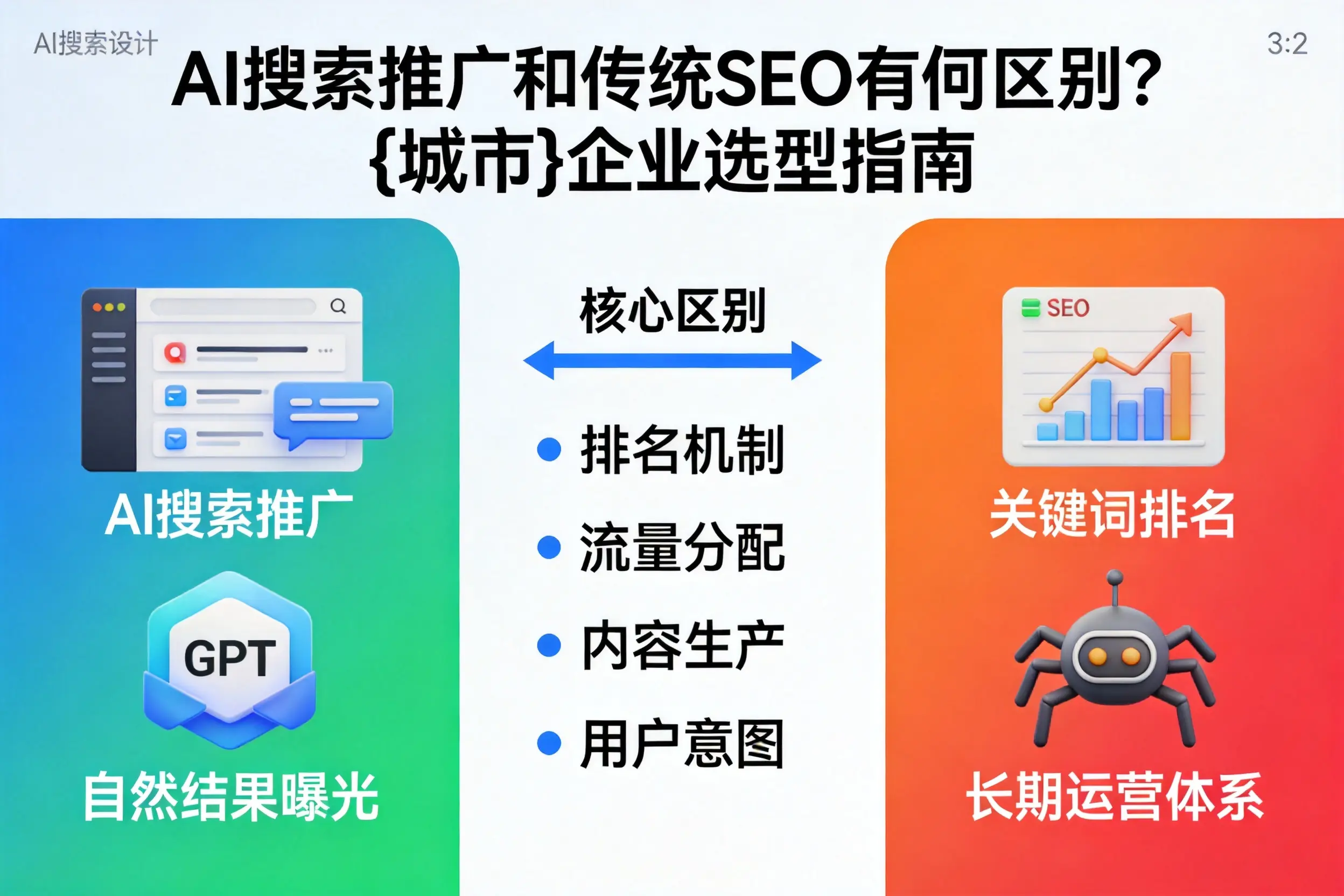 AI搜索推广和传统SEO有何区别？嘉兴企业选型指南