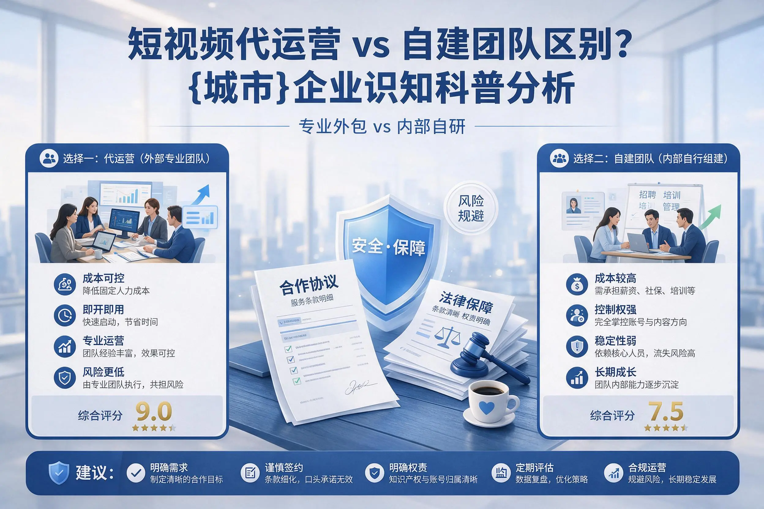 短视频代运营与自建团队区别？嘉兴企业认知科普分析