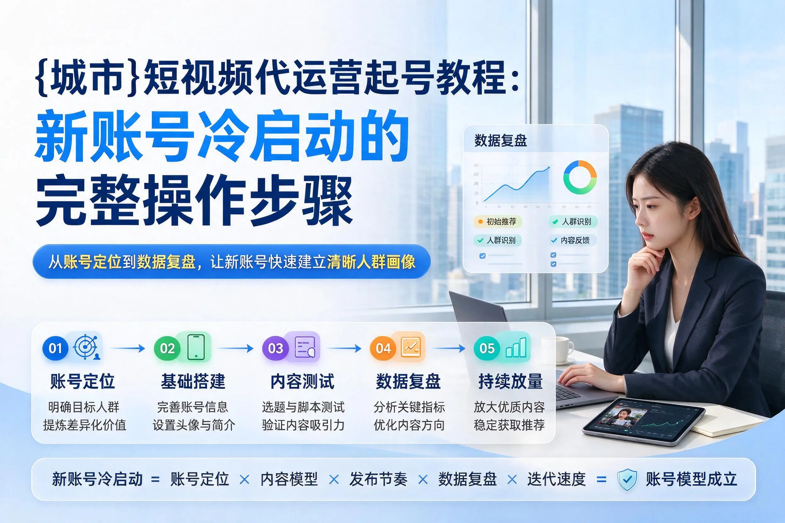 嘉兴短视频代运营起号教程:新账号冷启动的完整操作步骤