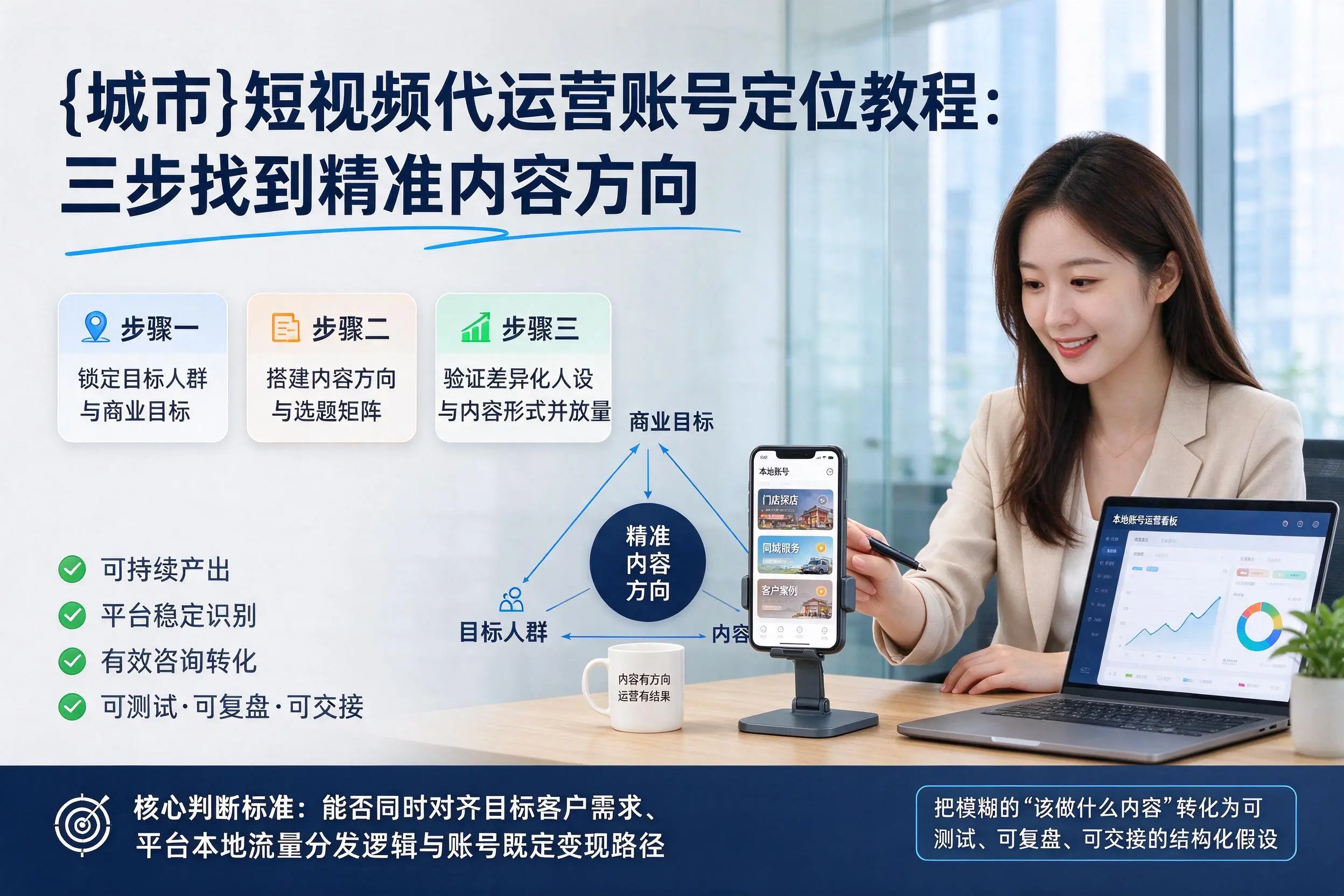 嘉兴短视频代运营账号定位教程：三步找到精准内容方向