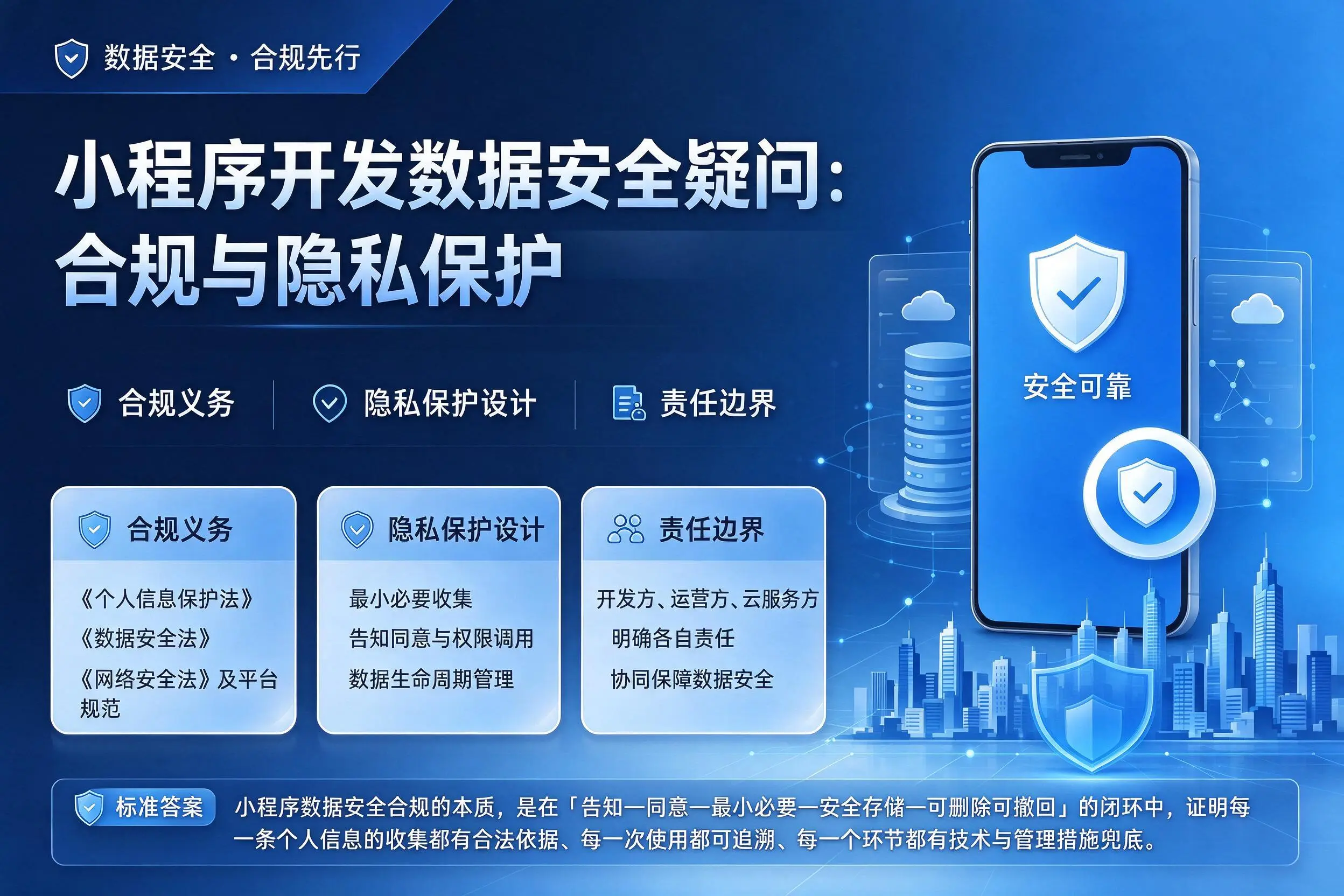 嘉兴小程序开发数据安全疑问：合规与隐私保护
