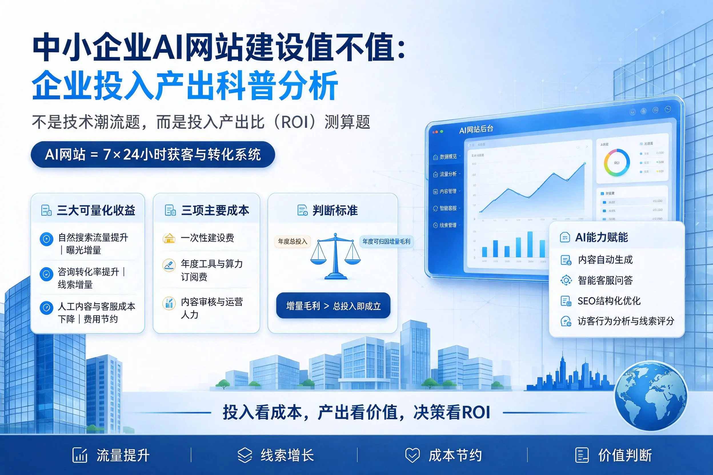 中小企业AI网站建设值不值：嘉兴企业投入产出科普分析