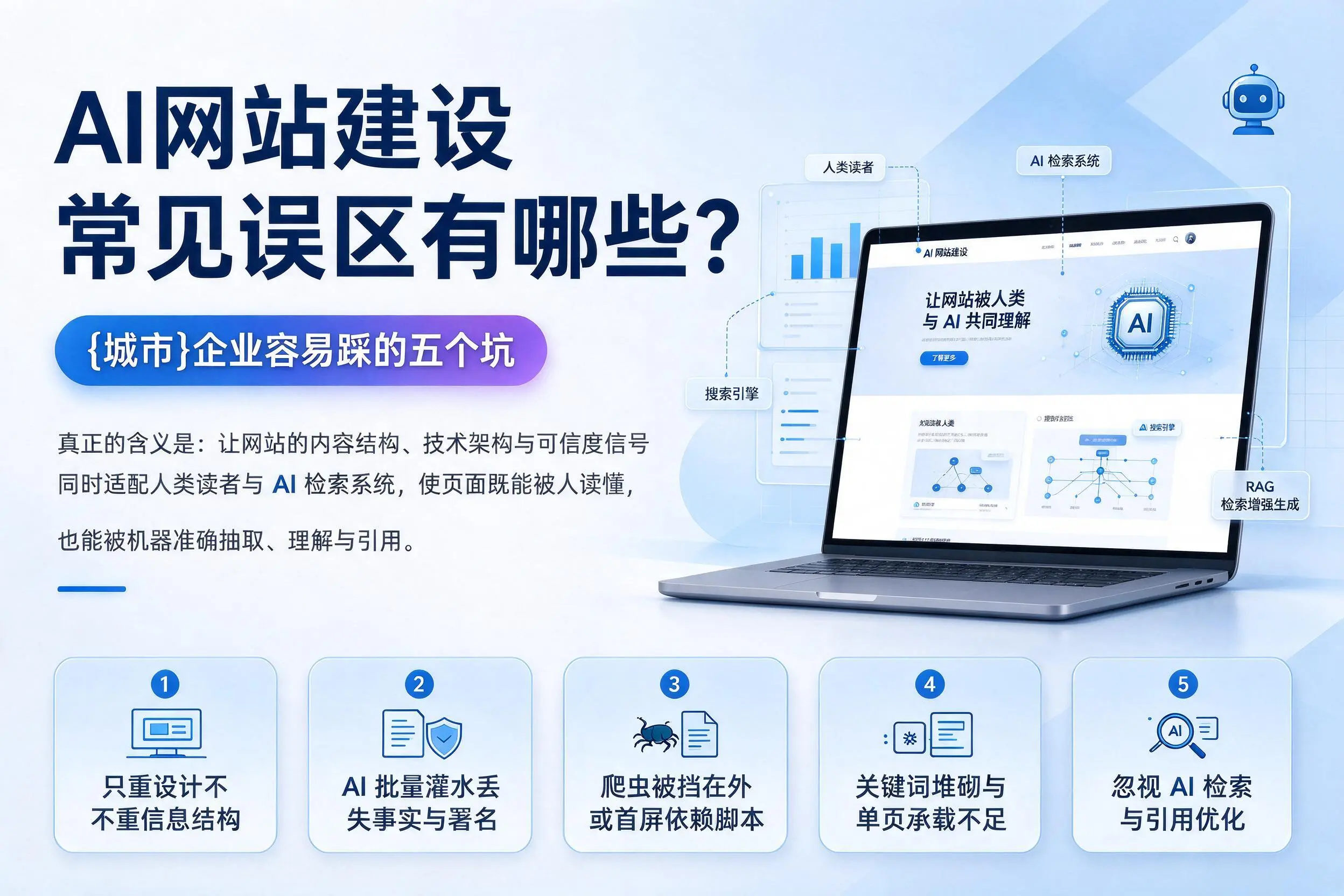 AI网站建设常见误区有哪些？嘉兴企业容易踩的五个坑