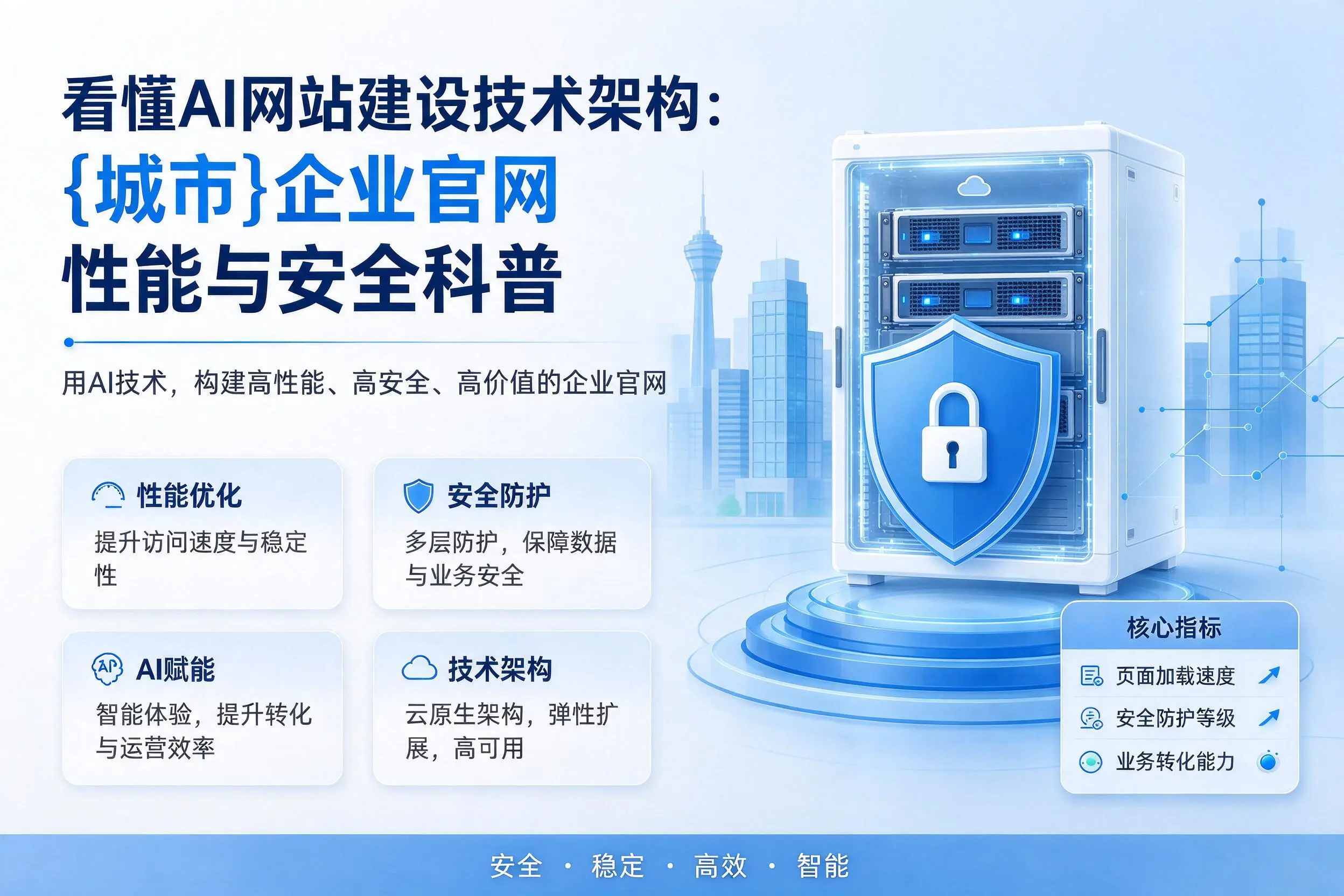 看懂AI网站建设技术架构:嘉兴企业官网性能与安全科普