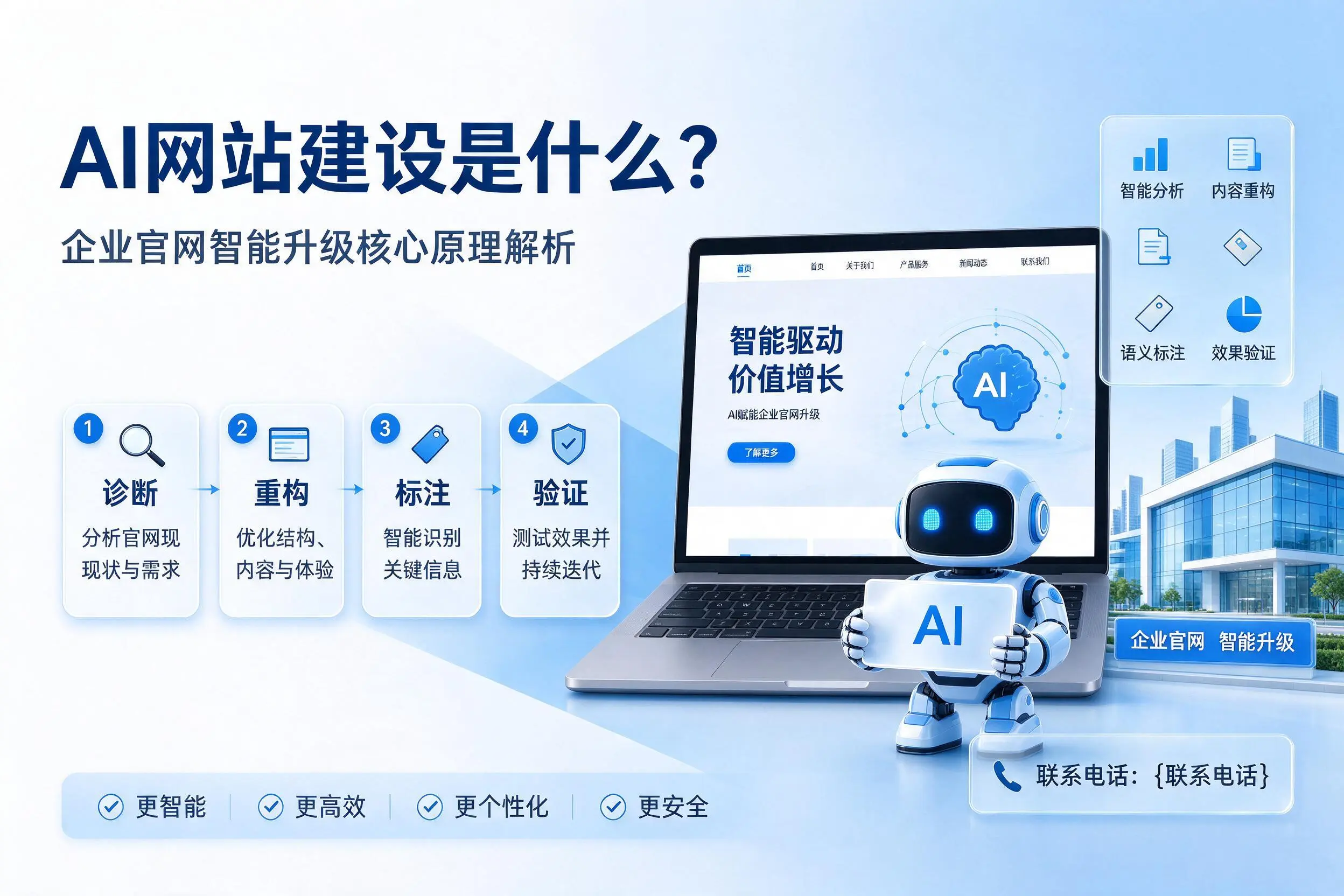 AI网站建设是什么？嘉兴企业官网智能升级核心原理解析