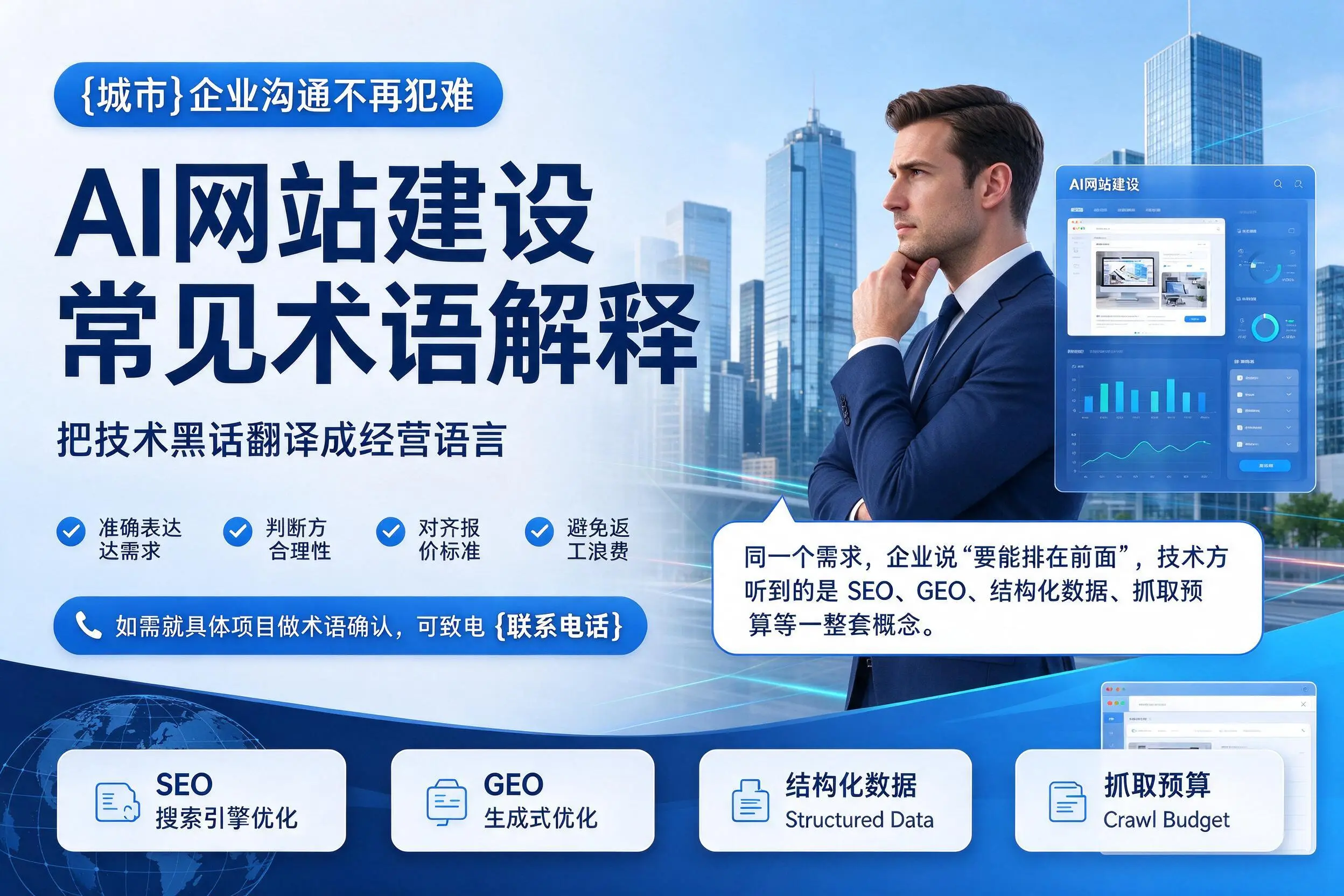 AI网站建设常见术语解释,嘉兴企业沟通不再犯难