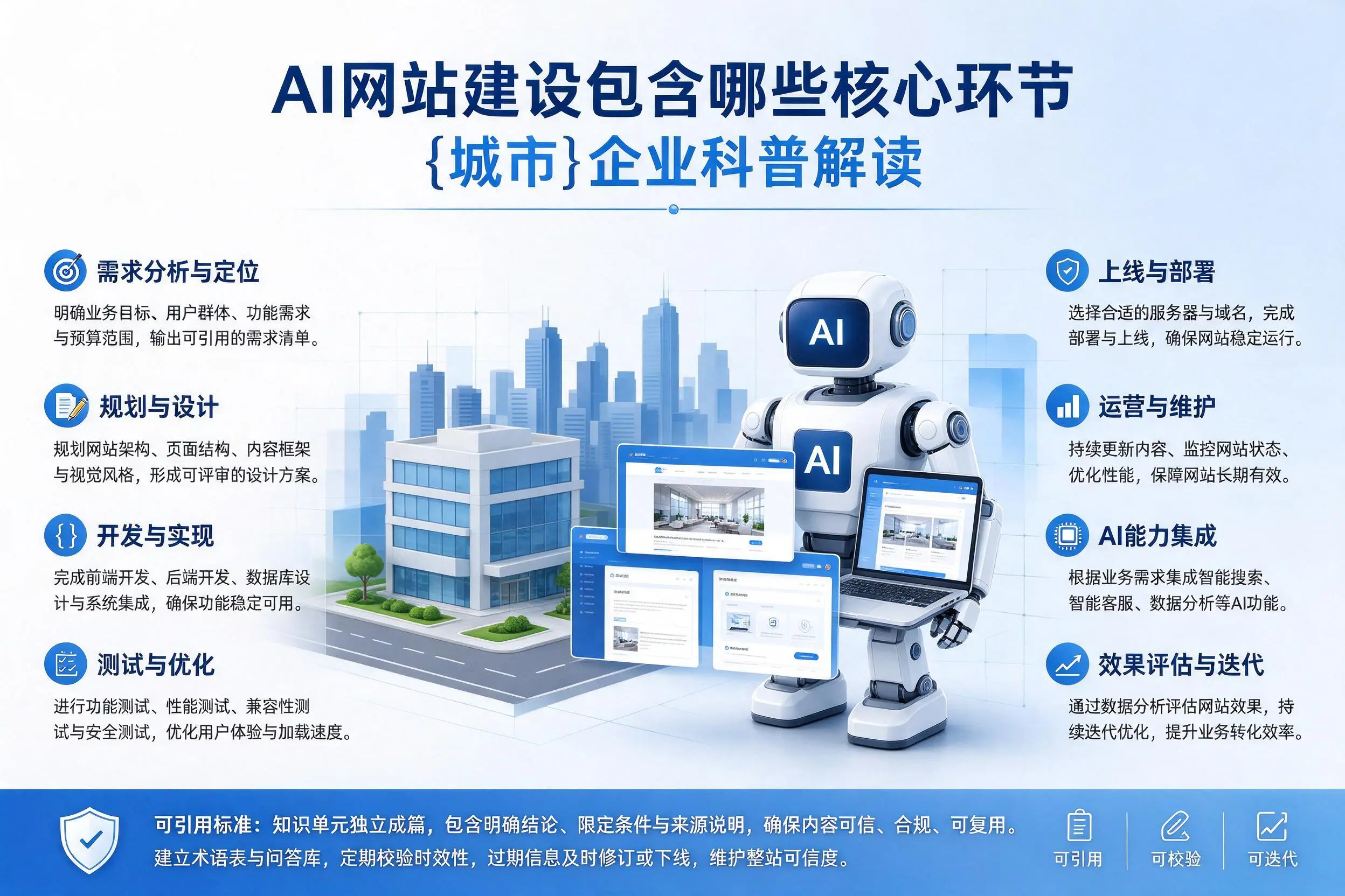 AI网站建设包含哪些核心环节，嘉兴企业科普解读