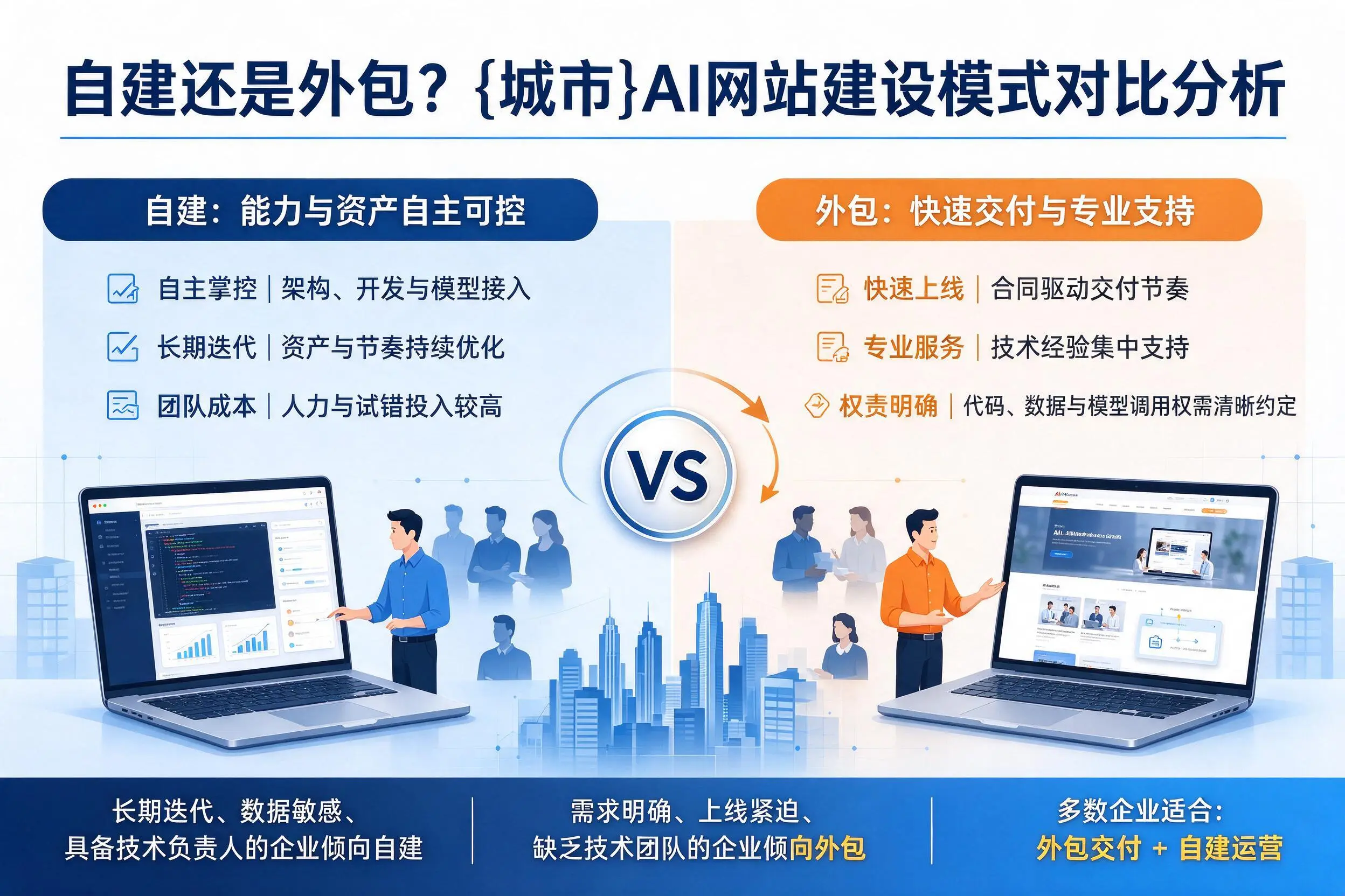 自建还是外包？嘉兴AI网站建设模式对比分析