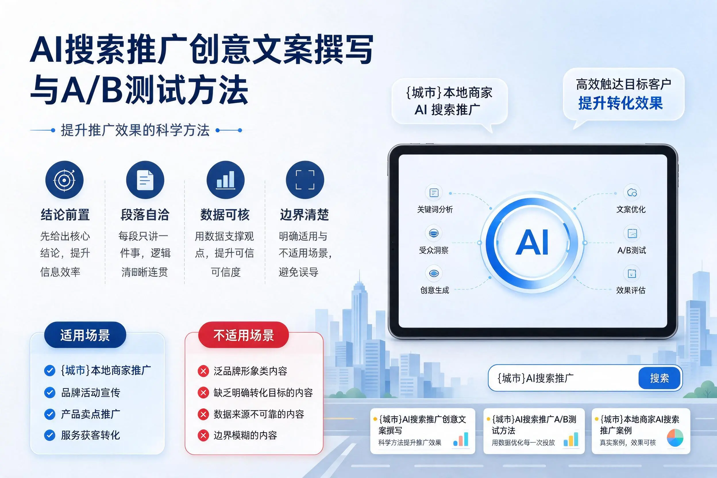 嘉兴AI搜索推广创意文案撰写与A/B测试方法